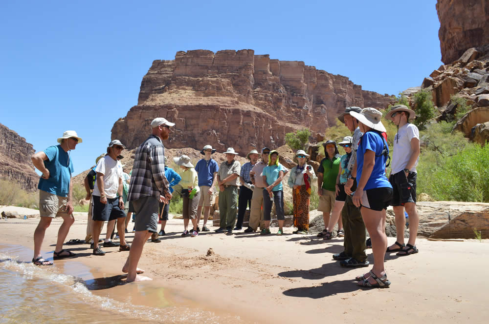 Jon Albert Teaching Group in the Grand Canyon