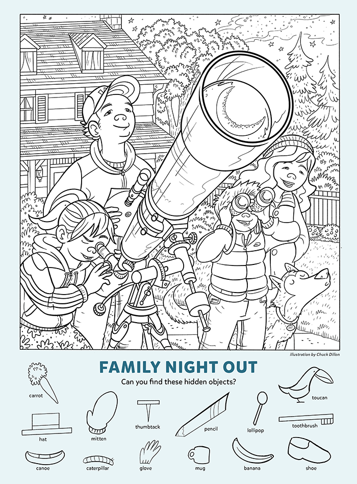 family night out find the hidden objects kids game activity kids