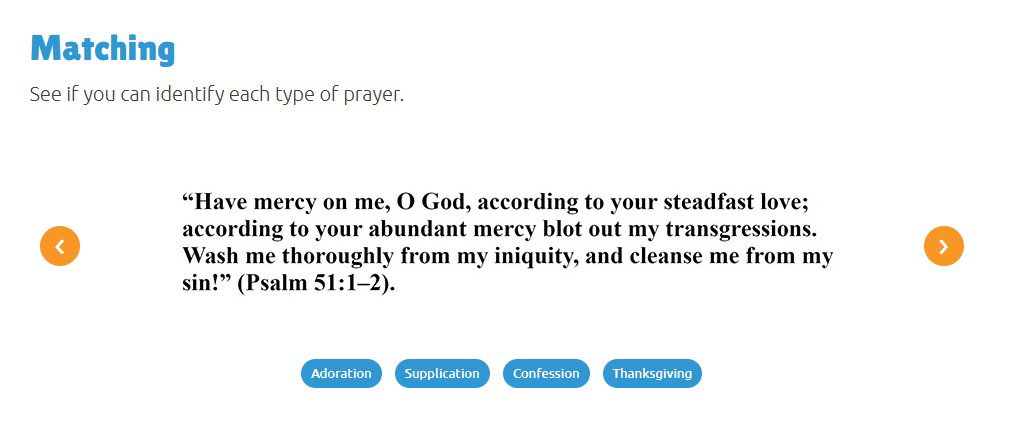 Prayer quiz