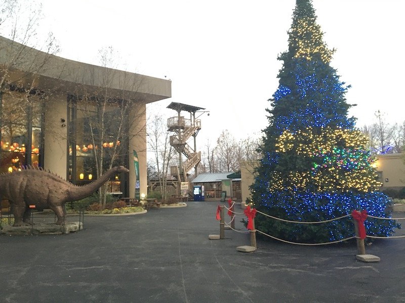 Salty the Saltasaurus and the Grand Plaza Christmas Tree