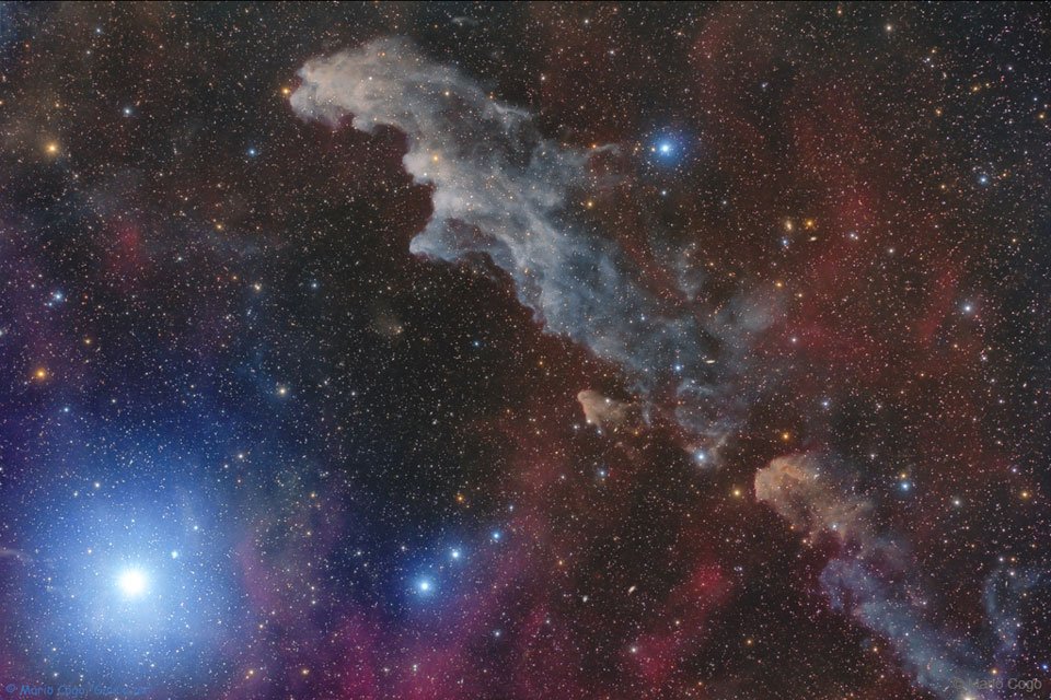 Rigel and Witch Head Nebula