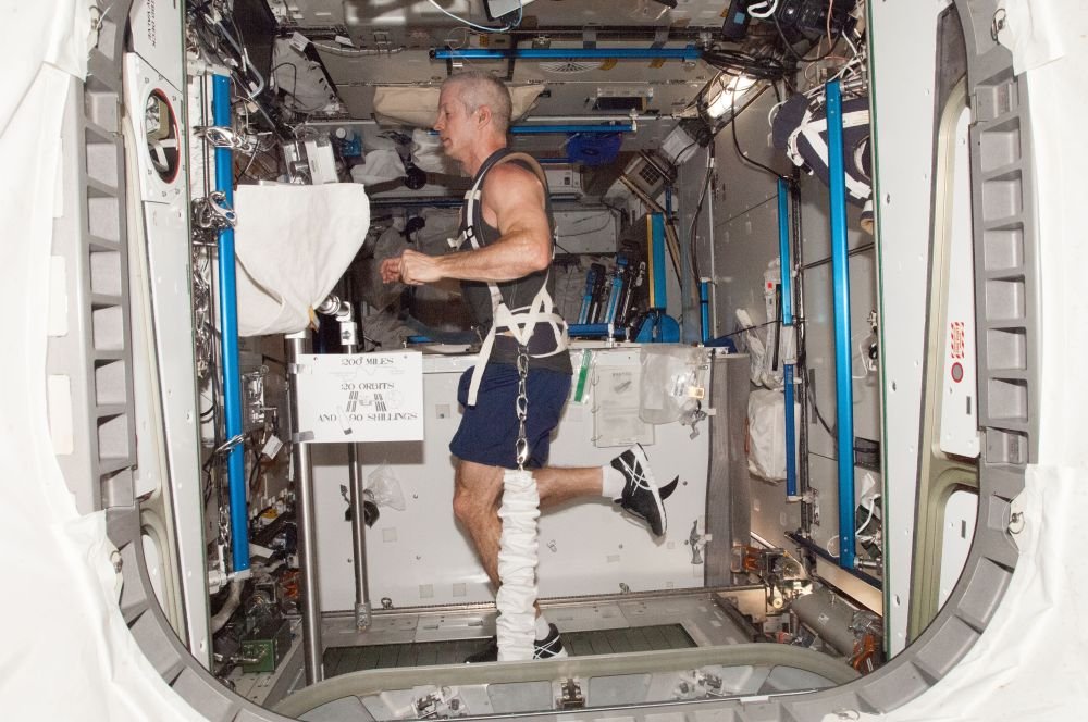 Astronaut on treadmill
