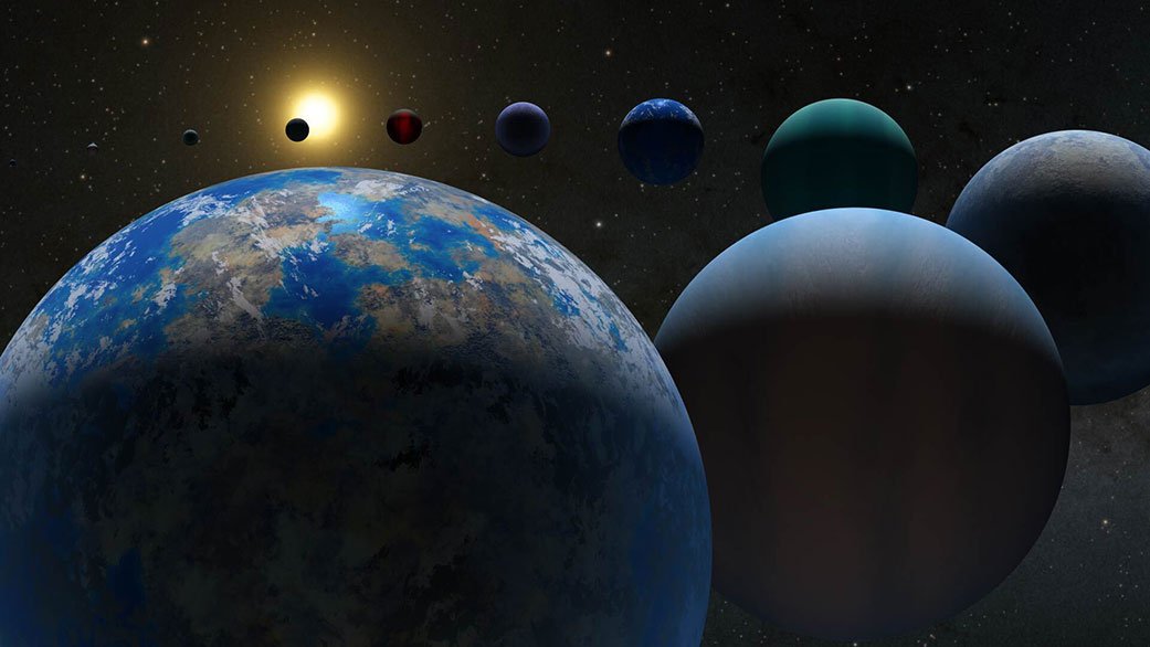 Illustration by NASA showing the various possible features of exoplanets 