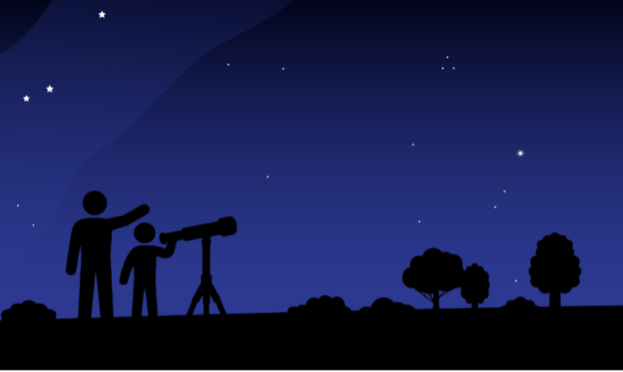 Night sky graphic