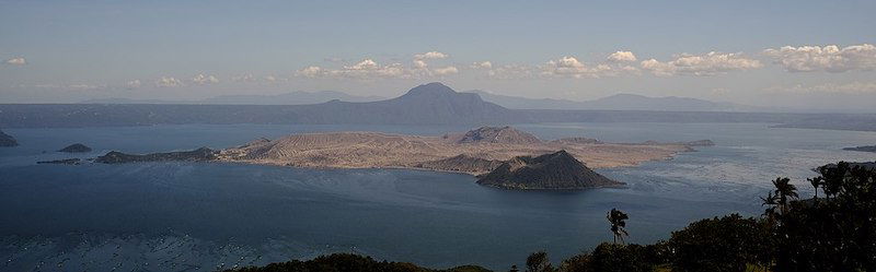 Taal volcano view from Tagaytay city Philippines