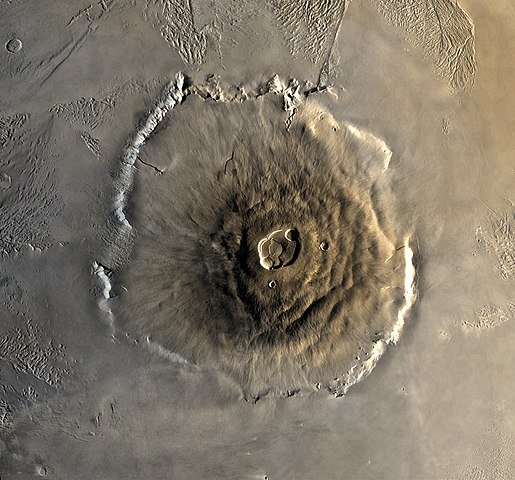 Olympus Mons volcano on Mars