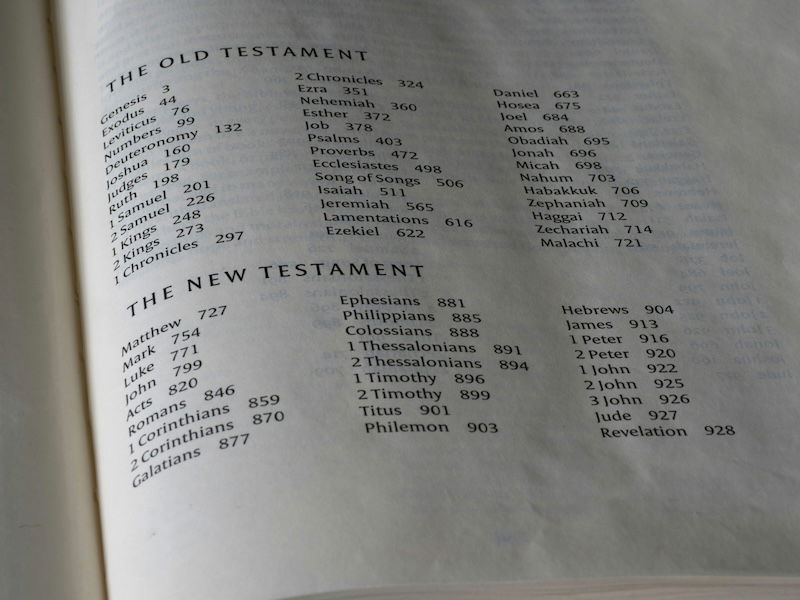 The books of the Bible