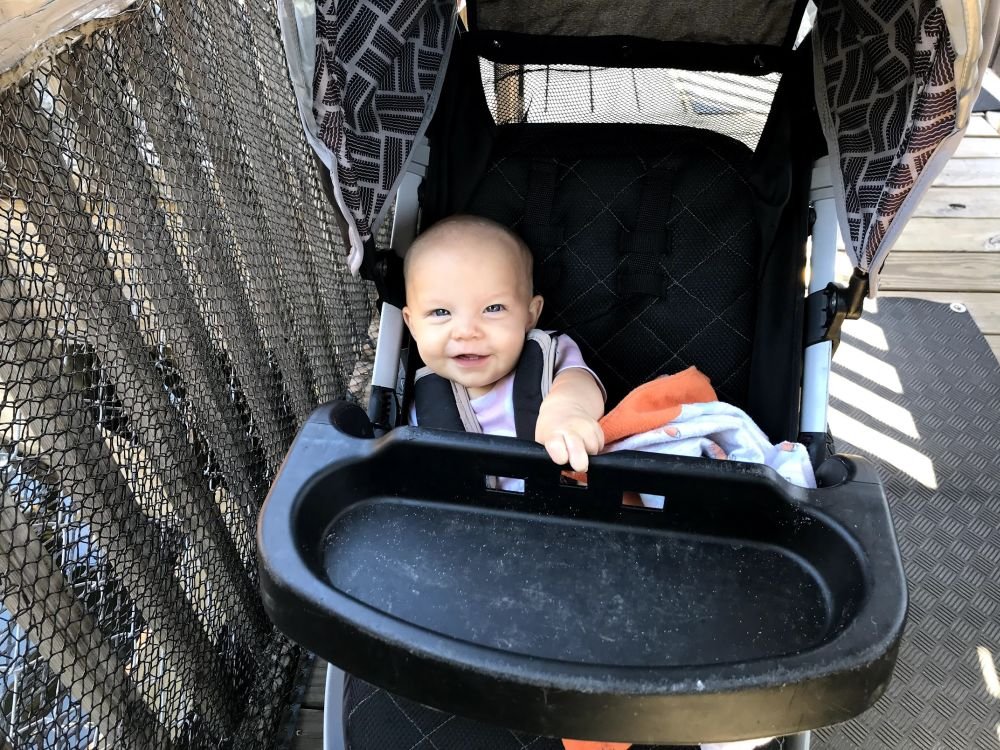 Infant in stroller