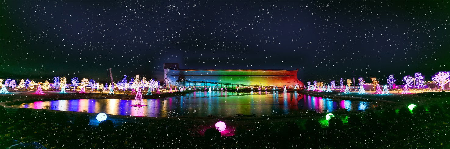 Ark Encounter in Rainbow Lights