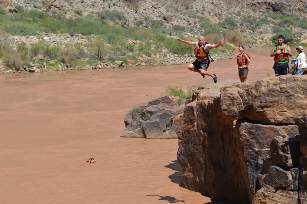 Jumping into the Colorado River