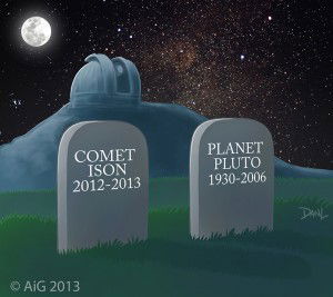 Comet ISON grave cartoon