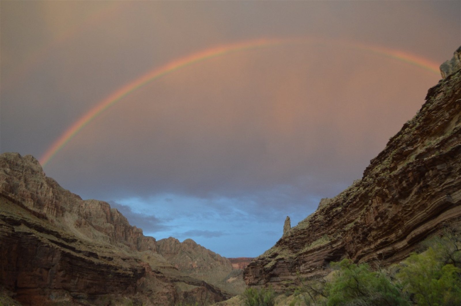 Rainbow Over Canyon