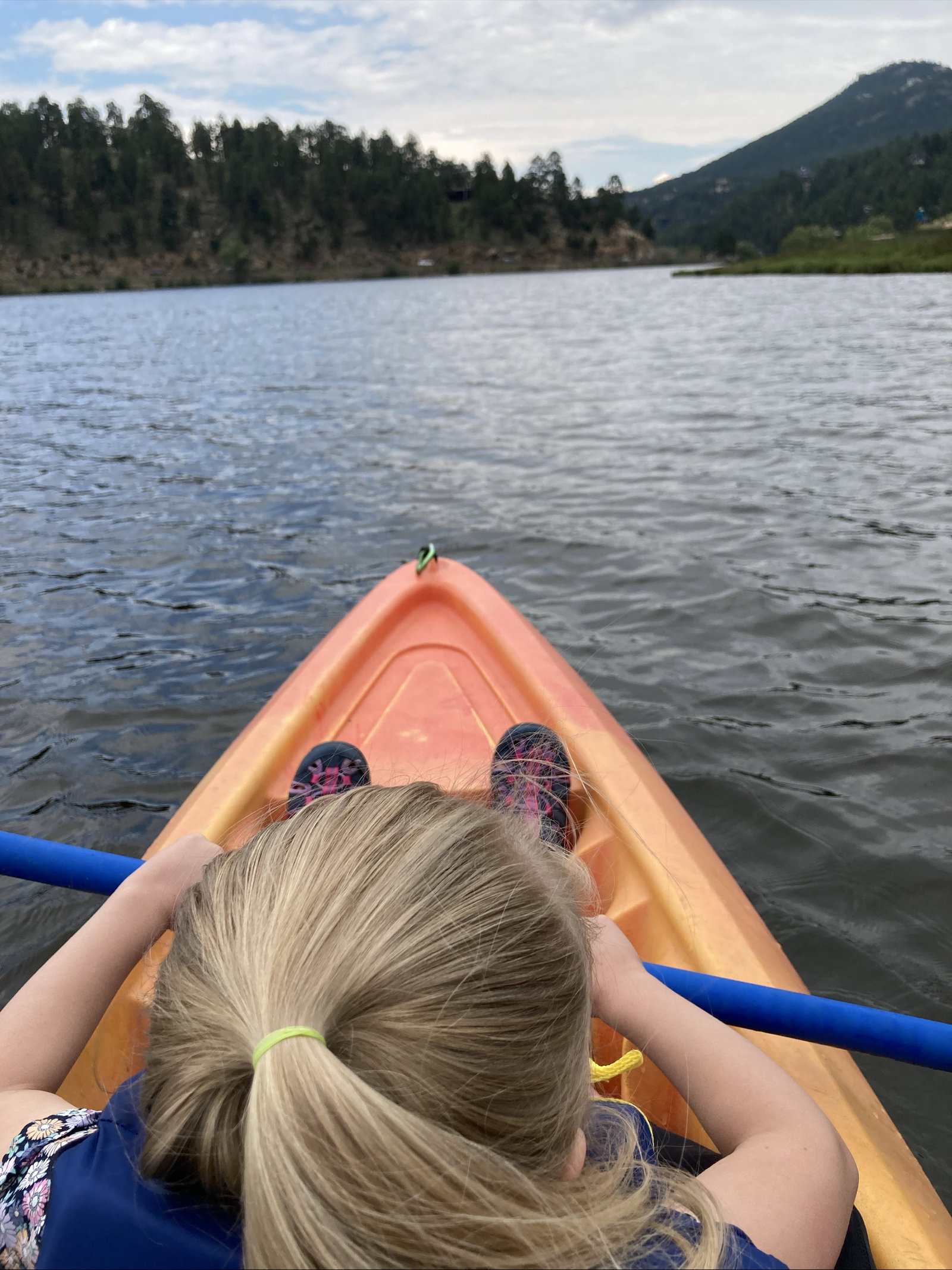 Family Kayaking in Rocky Mountains