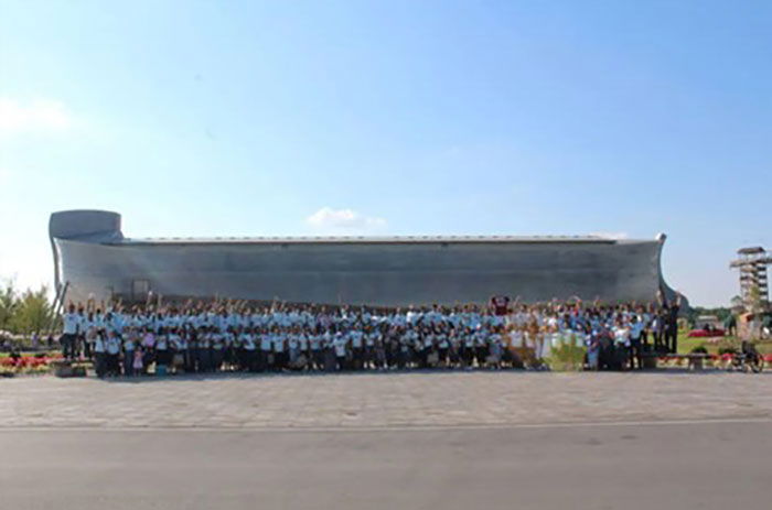 church leaders from Florida in front of the Ark Encounter