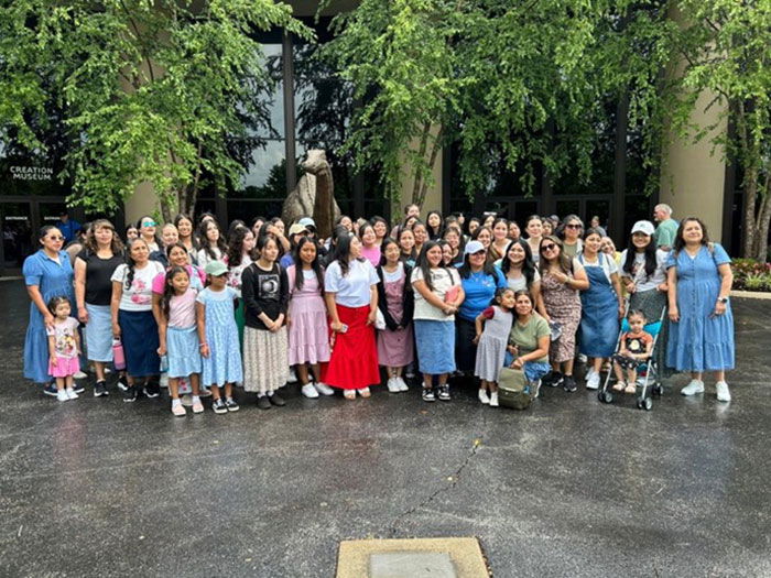 Florida group in front of Creation Museum