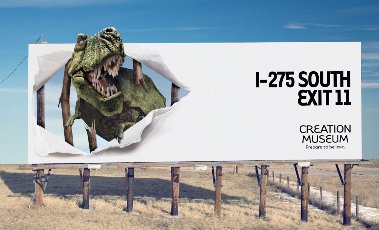 Creation Museum Dinosaur Billboard