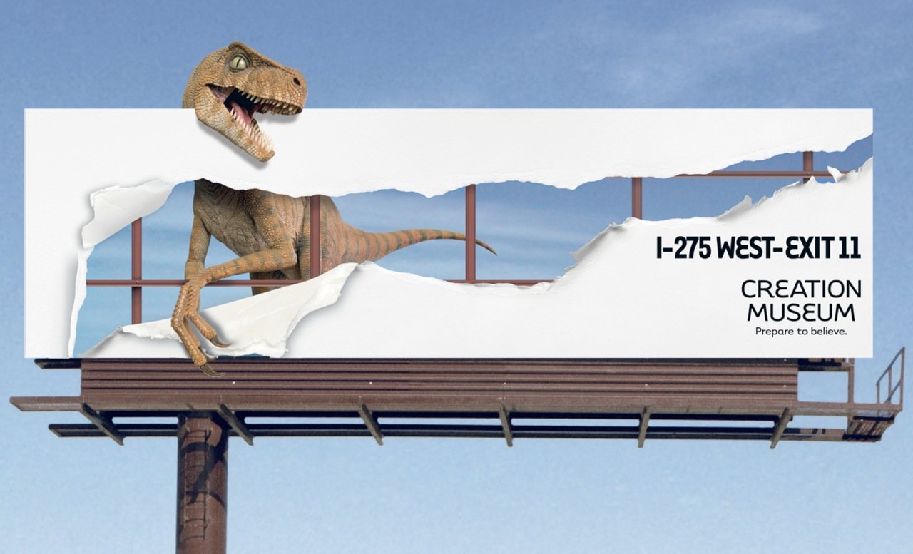 Creation Museum Dinosaur Billboard