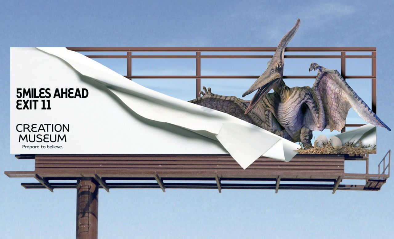 Creation Museum Dinosaur Billboard