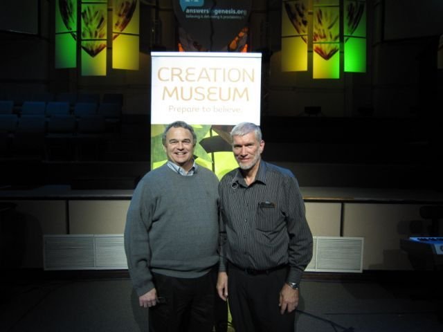 Pastor Nick Garland and Ken Ham