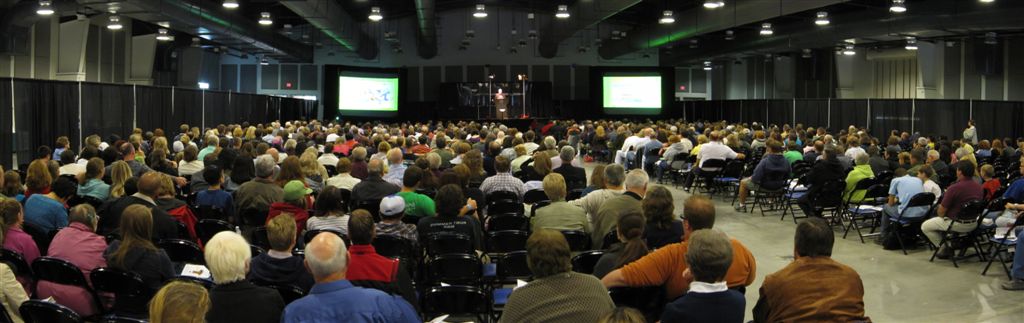 Packed conference room