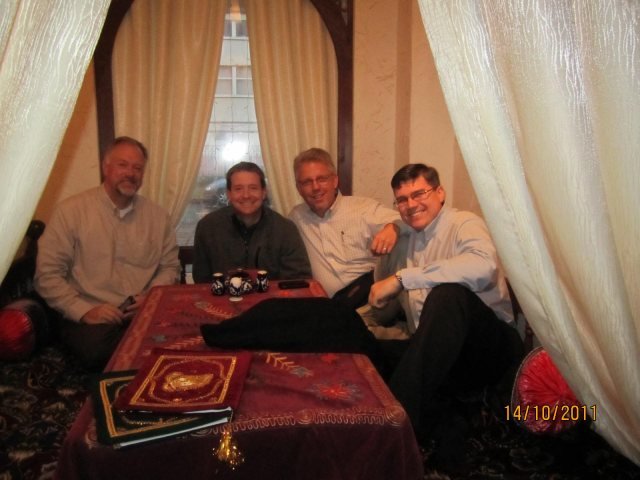 Dinner with the executive VP of the Russian Baptist Union.