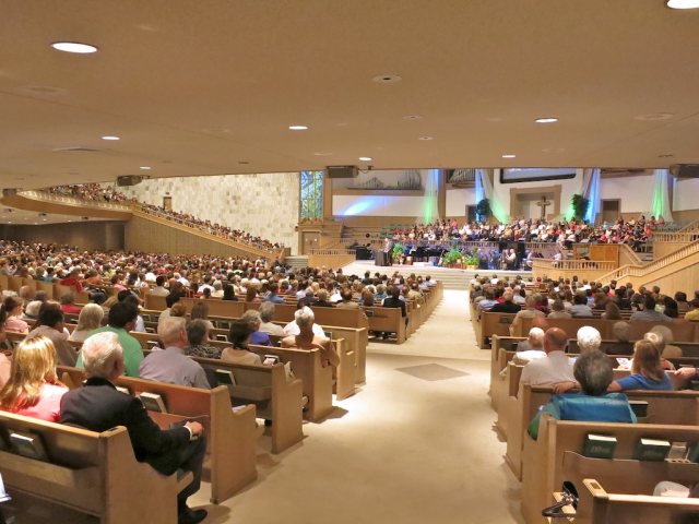 Main auditorium during the morning service where I spoke