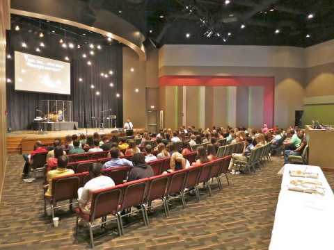 Dr. Gary Parker teaches the college age students