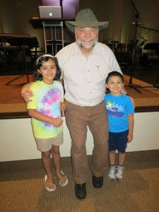 Buddy Davis with children