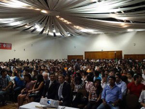 Auditorium full in Bolivia