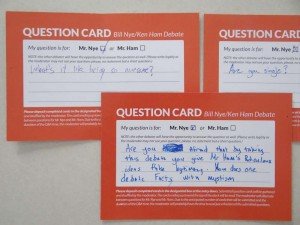 Debate question cards