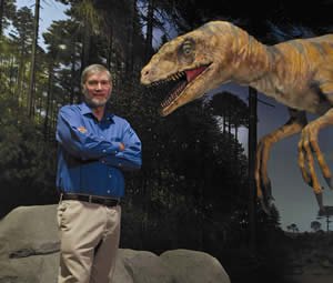 Ken Ham with Utah raptor