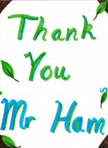 Thank you card front