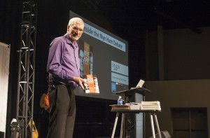 Me receiving the book in Legacy Hall in front of those who were at the Creation Museum