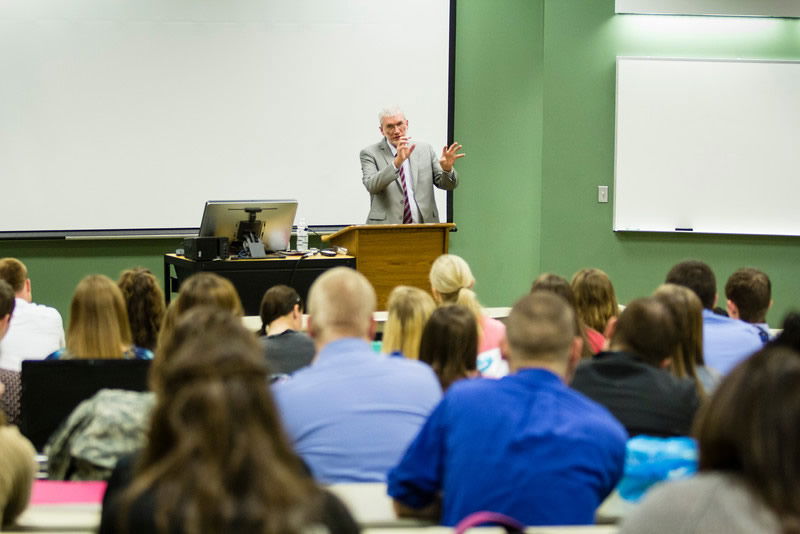 Ken Ham teaching in chapel