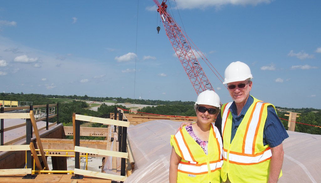 Ken and Mally Standing on Deck Four