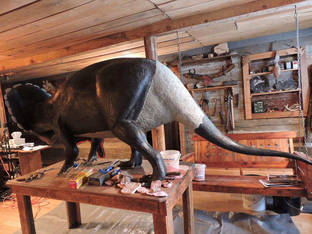 Buddy Davis Crafting a Dinosaur