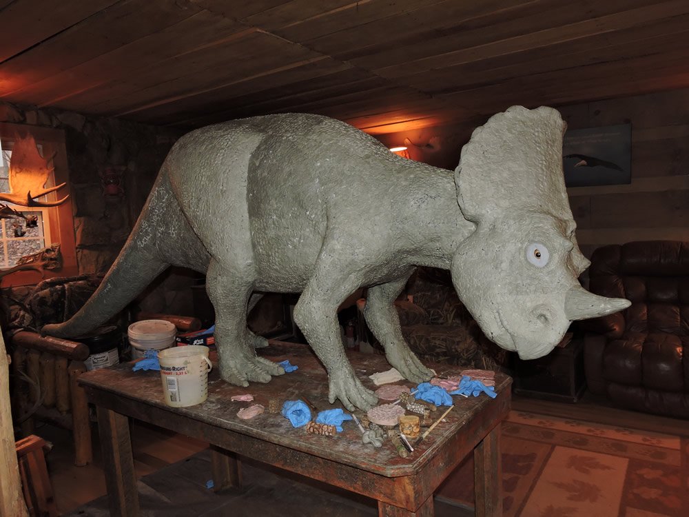 Buddy Davis Crafting a Dinosaur