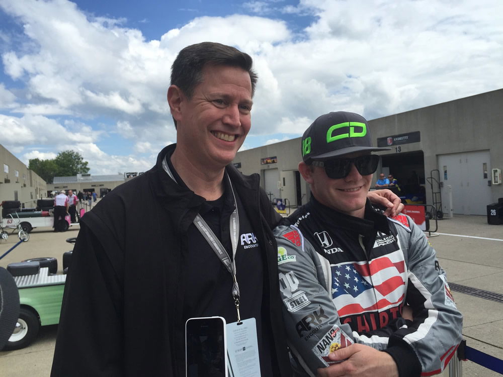 Joe Boone with Conor Daly