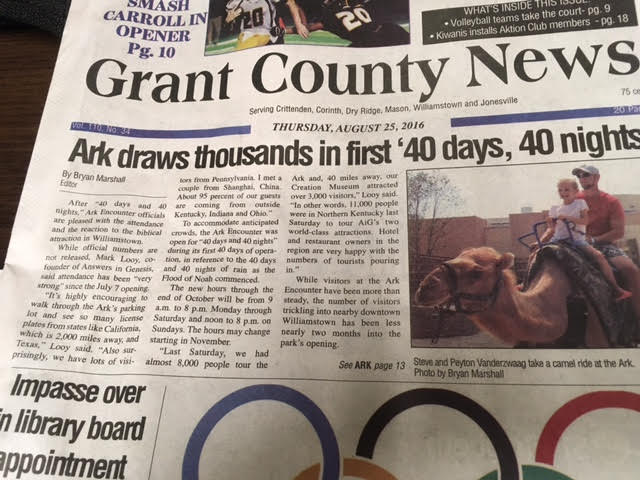 Grant County News Front Page