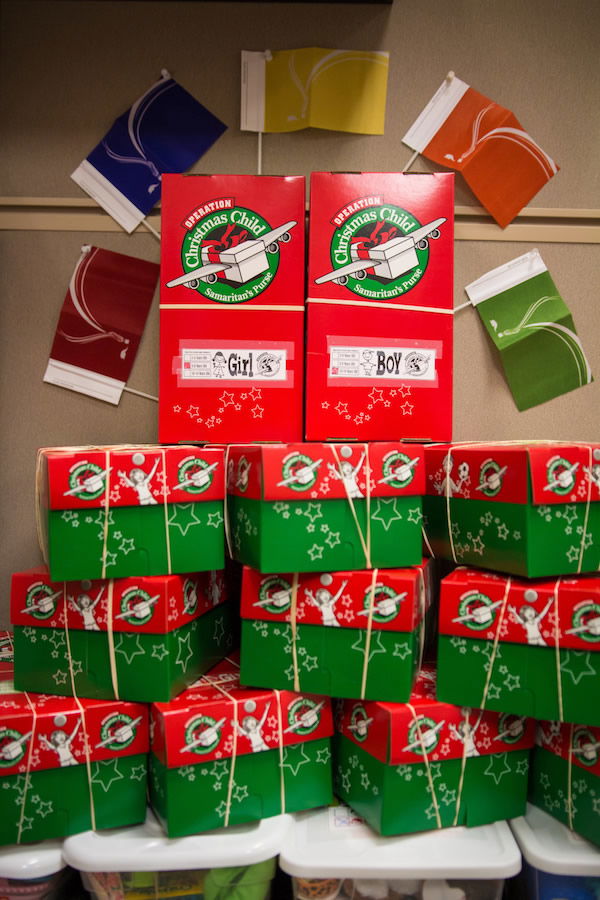 Shoeboxes for Operation Christmas Child