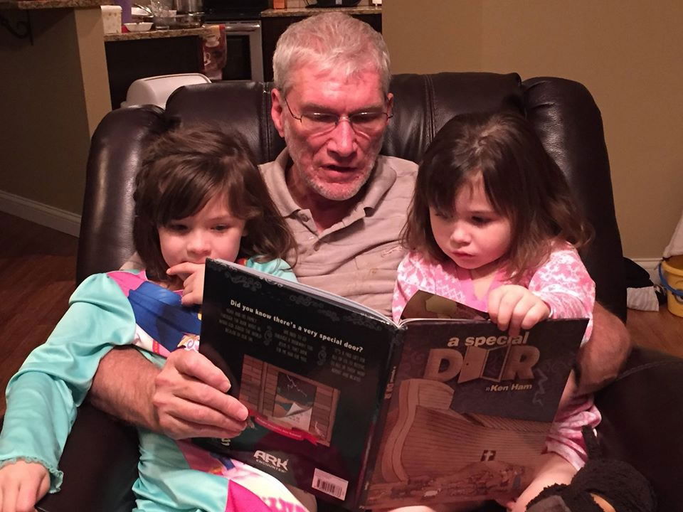 Reading to Granddaughters