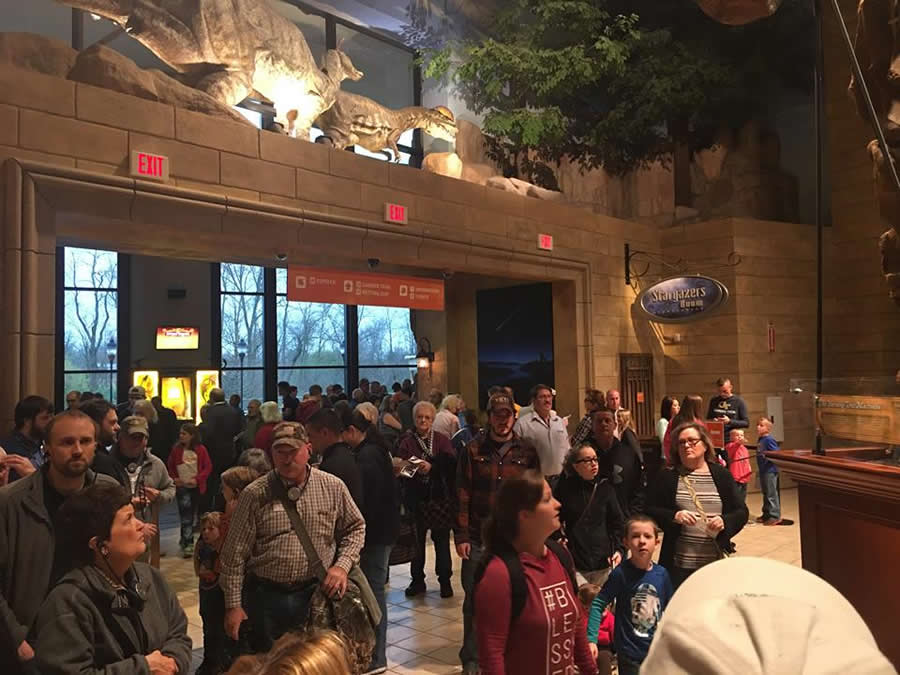 Guests in Creation Museum Main Hall