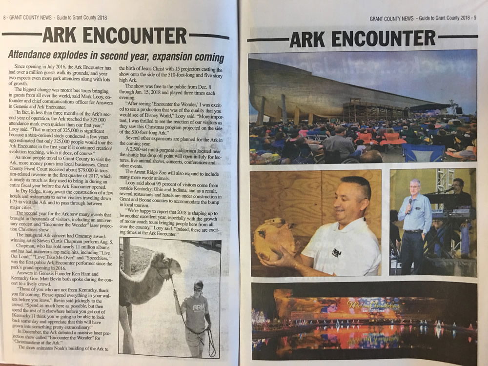 This Is Grant County Spread on Ark Encounter