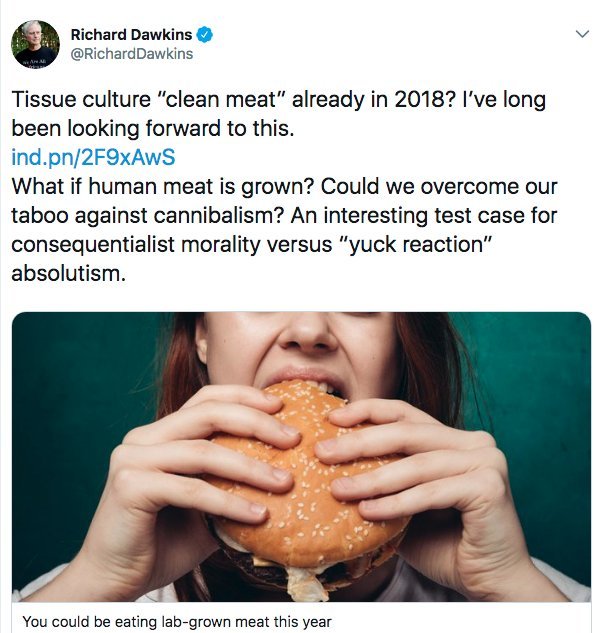 Richard Dawkins’ Tweet About Lab-Grown Meat