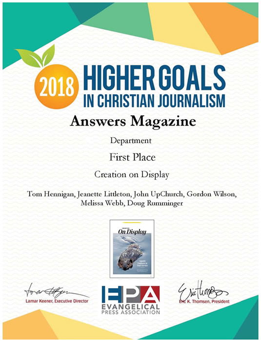 Evangelical Press Association First Place Award