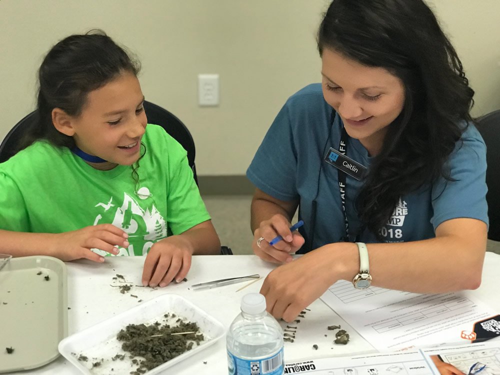 Dissecting Owl Pellets at the Explore Camp