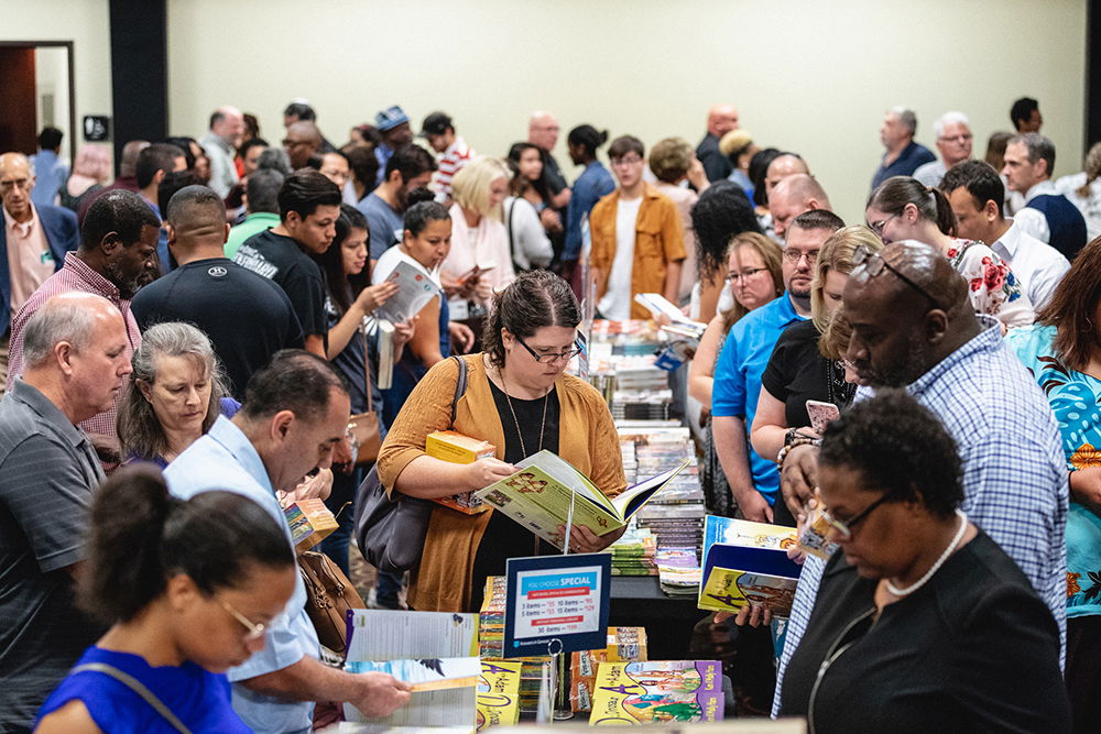 People Buying Resources at Crossroads Christian Church