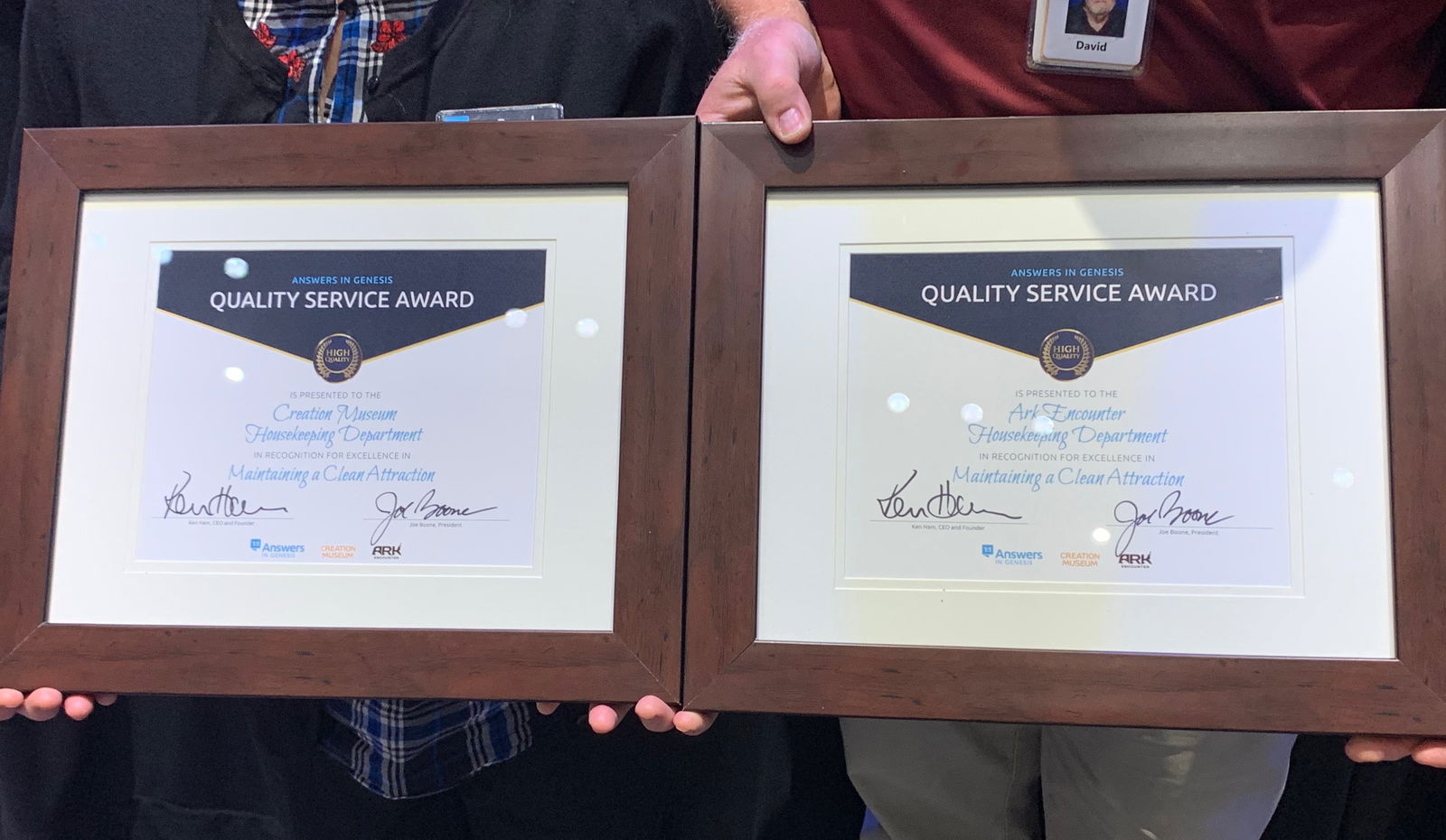 Presenting Quality Service Certificates