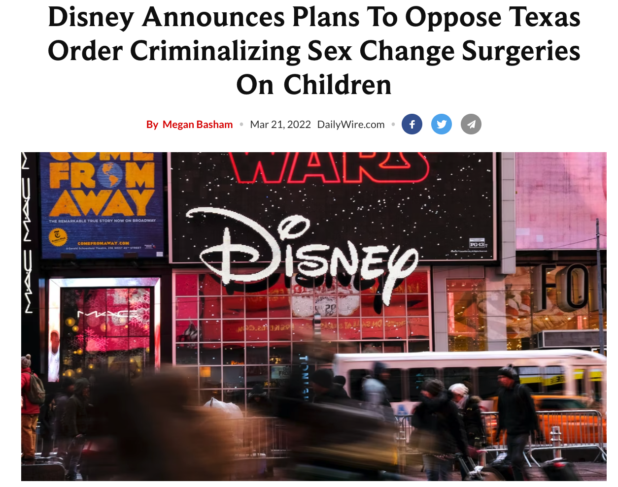 Disney Article Screenshot