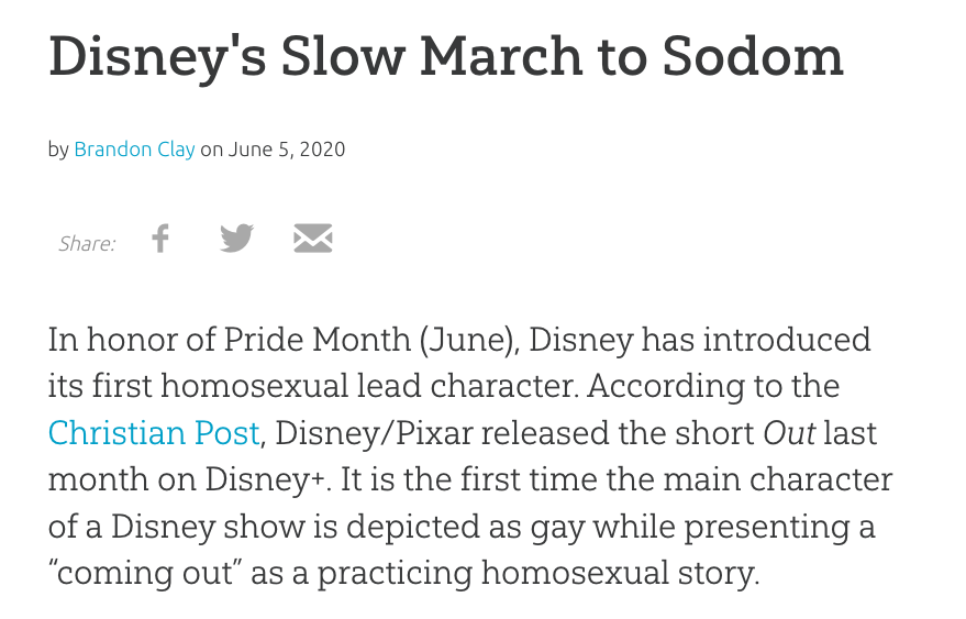 Disney Article Screenshot